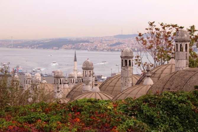 Widok na zatokę Złoty Róg z okolic meczetu Sulejmana