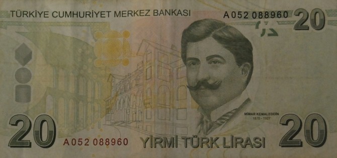 Banknot 20-lirowy - rewers