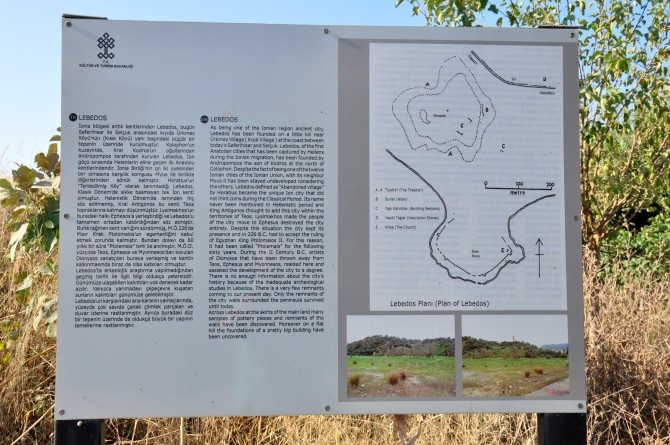 Lebedos - tablica informacyjna